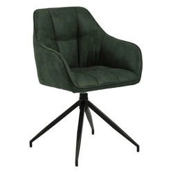 Otočená čalouněná jídelní židle Brenda Actona s područkami v olivové barvě moderní