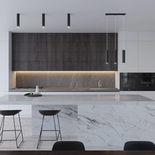 Závěsné svítidlo Lagos 3bodové černé moderní nad kuchyňský ostrůvek a do obýváku