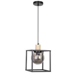 Retro 2 závěsná lampa černá 1x40W E27 kouřové stínítko