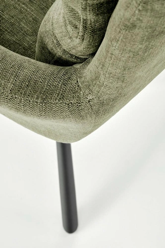 Otočná čalouněná židle Ophelia Intesi olivová do jídelny a obýváku moderní s područkami