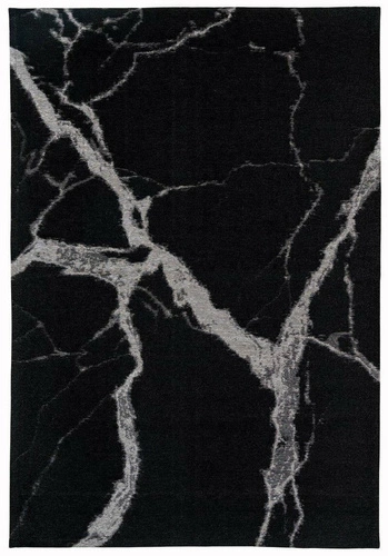 Moderní vlněný koberec Statuario Black 160x230 do obýváku snadno čistitelný Carpet Decor