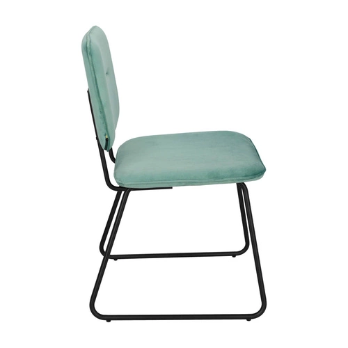 Čalouněná židle Adele Intesi sametová na lyžinách šedá moderní do jídelny a obýváku