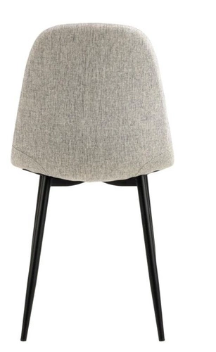 Čalouněná židle Celia šedá do jídelny a kuchyně skandinávský styl na černých nohách Actona