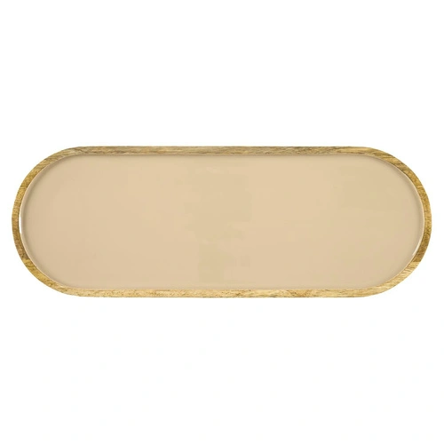 Dekorační oválný tác Dune z mangového dřeva 50 cm na servírování Intesi