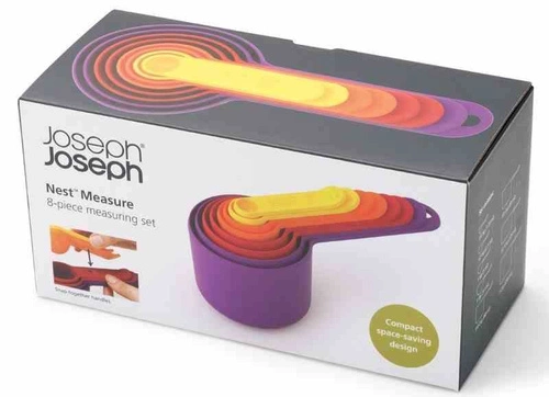 JJ - Sada kuchyňských odměrek NEST 8 ks multicolor