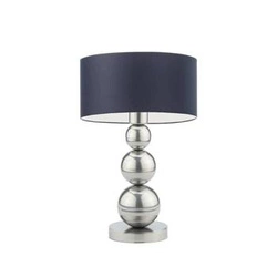 Stolní lampa Honolulu stínidlo tmavě modré stojan stříbrný