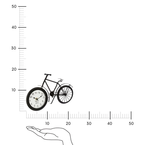 Stojací retro hodiny Bike Atmosphera černé kovové tiché do obýváku nebo kanceláře