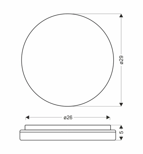LED stropní svítidlo Gandava 29 cm bílo-dřevěné moderní do obýváku a ložnice