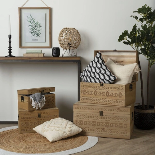 Noční lampa boho Raahe Atmosphera s pleteným stínidlem do ložnice nebo obýváku 33,5 cm