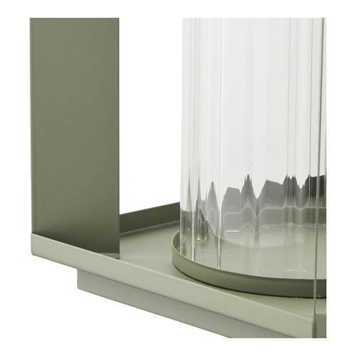 Zahradní lucerna Lohals zelená sklo a kov dekorativní na terasu a balkon