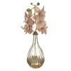 Umělá růžová orchidej Edi 40 cm ve skleněné váze glamour do obývacího pokoje Atmosphera