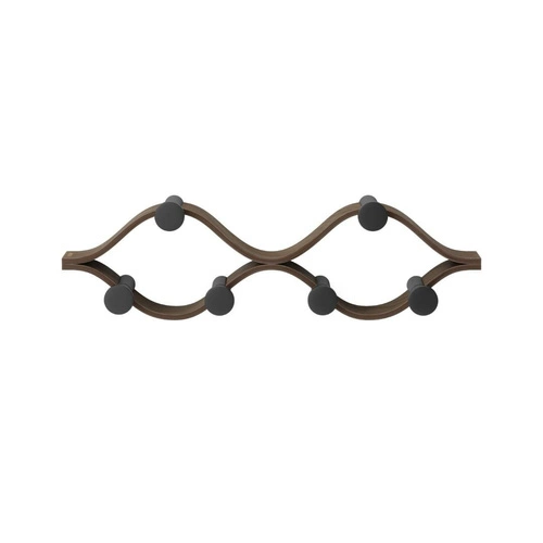 Umbra Montage moderní nástěnný věšák do předsíně dřevěný 6 háčků ořech černý