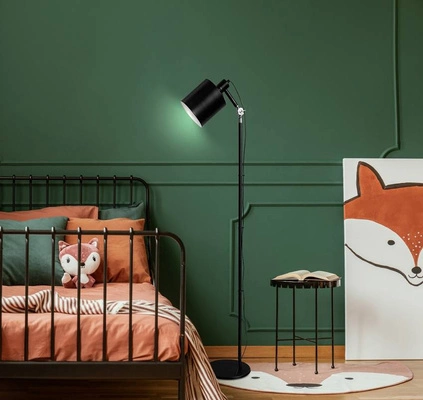 Stojací lampa Zana černá 1x60W E27 stínidlo černé