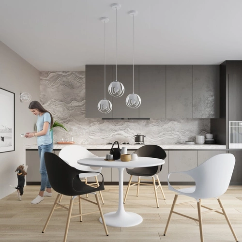 Stropní svítidlo Tulos bílý moderní kulatý kovový do obýváku a ložnice Sollux