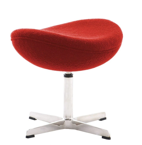 Čalouněný taburet Jajo kašmír červený inspirovaný Egg do moderního obýváku D2.DESIGN