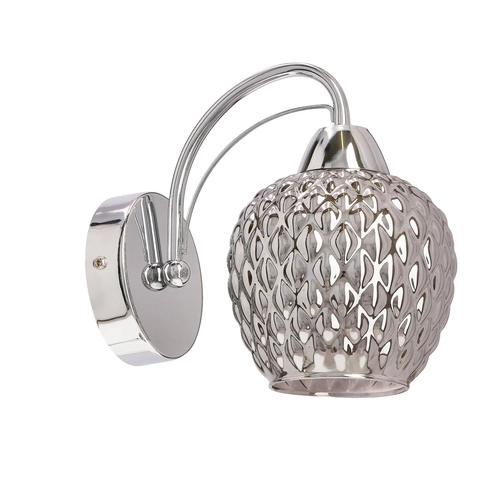 Nástěnné svítidlo TOBIAS chrom 1x40W E27 kouřové stínidlo