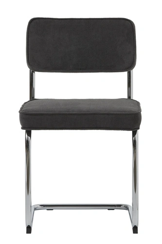 Čalouněná židle Tepper šedý manšestr moderní do jídelny a obýváku UNIQUE