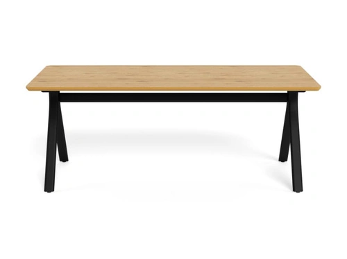 Stůl Bristol 200x100 dubový do jídelny moderní na černých nohách