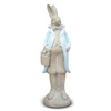 Velikonoční figurka Pan Zajíc Intesi 80 cm šedo-bílá stojící dekorace na komodu nebo podlahu