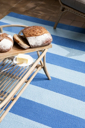 Venkovní moderní koberec Lille modrý 200x280 geometrický na terasu a balkon