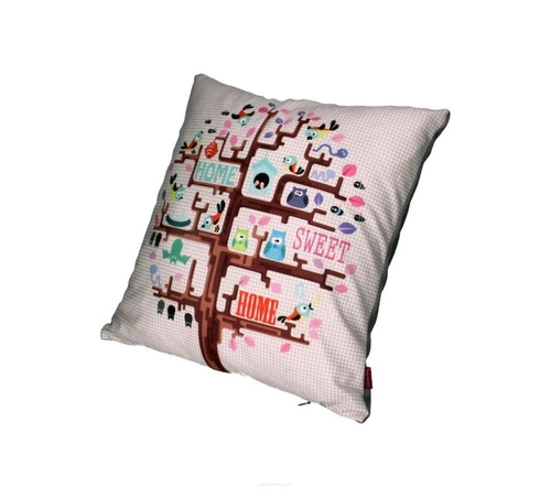 Sametový dekorační polštář Sweet Home antialergický do obýváku a ložnice 40x40 cm