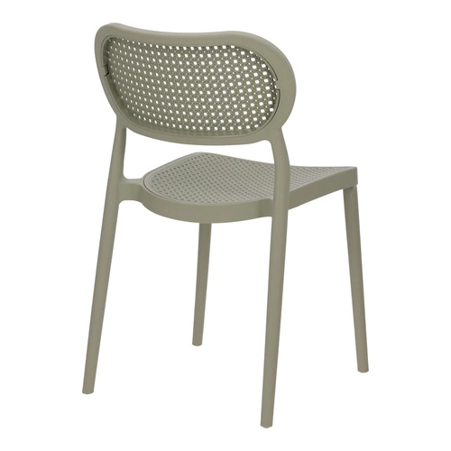 Zahradní židle Bilto Intesi zelená z polypropylenu, snadné čištění, stohovatelná, boho