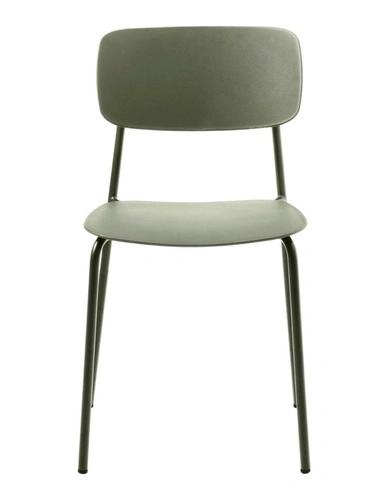 Jídelní židle Kirkland olivová moderní z plastu