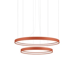 LED lustr RIO 2 červený moderní nastavitelný do obýváku, ložnice nebo nad stůl