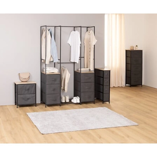 Tissa kovová šatní skříň se 6 zásuvkami do studentského pokoje