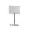 Stolní lampa Amalfi stínidlo svtle šedé stojan chrom