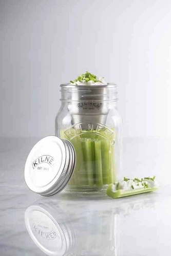 Sklenice s nádobkou 0,5l, Snack on the Go KILNER