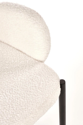 Čalouněná jídelní židle Perrol boucle krémová s područkami moderní Intesi