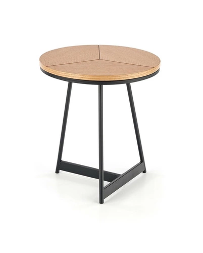 Kulatý konferenční stolek Annaba S dubový loftový 45 cm moderní do obýváku Intesi