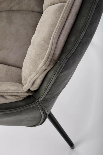 Otočná židle Rolan Intesi čalouněná šedá s područkami do kanceláře a obývacího pokoje