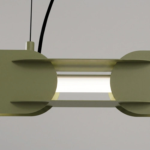 Závěsné LED svítidlo CHAIN 158 olivově zelené nad ostrůvek moderní
