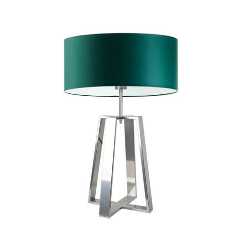 Noční lampička Thor moderní se zeleným stínidlem a stříbrnou základnou 61 cm