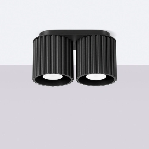 Moderní černý stropní plafon AURA 2 do obýváku a kuchyně GU10 minimalistický