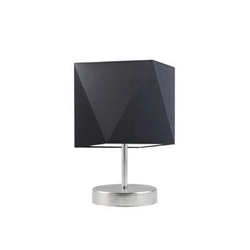 Noční lampička do ložnice PASADENA moderní černá s kovovým stínidlem LYSNE 30 cm