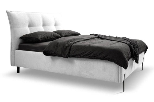 Čalouněná postel Biscuit 180x200 bílá s úložným prostorem moderní do ložnice