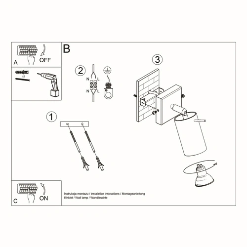 Nástěnné svítidlo RING bílé moderní kovové nastavitelné do obýváku a ložnice Sollux