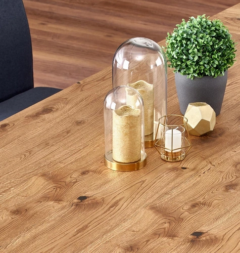 Rozkládací jídelní stůl loftový Intesi Loft 160-250 cm dub přírodní černé nohy