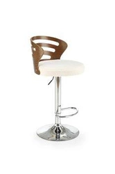 Barová židle Rubicon krémová s opěrkou, výškově nastavitelná, moderní do kuchyně a k ostrůvku Intesi