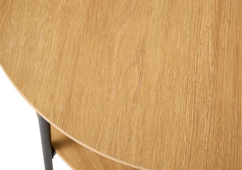 Odkládací stolek Pensacola kulatý 50 cm dub černý moderní