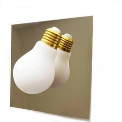 Nástěnné LED svítidlo BULB Step into Design zlaté moderní do obýváku a ložnice 15 cm