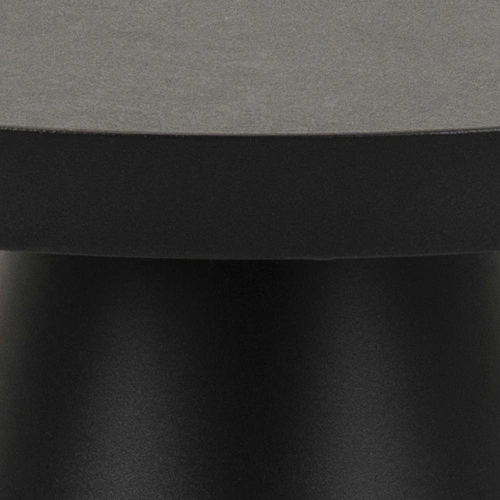 Moderní kulatý černý konferenční stolek ze skla do obýváku Actona Soli 45 cm