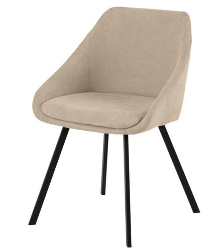 Čalouněná jídelní židle Nils Actona béžová moderní skořepinová na černých nohách