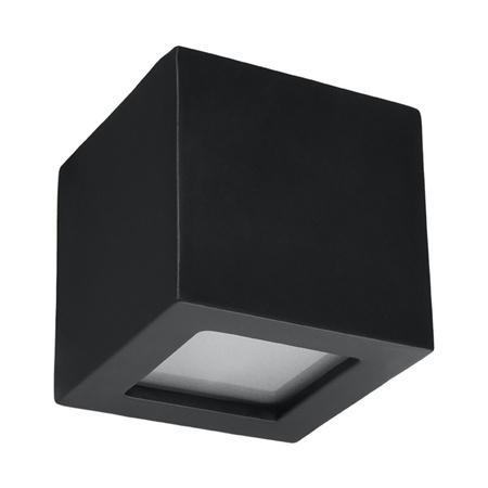 Keramická nástěnná lampa LEO černá