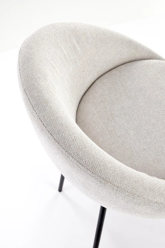 Barová židle Eggy béžová s područkami moderní čalouněná do kuchyně a jídelny 65 cm Intesi