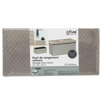 Taburet s úložným prostorem velký Velvet béžový