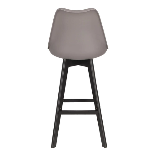 Barová židle s opěrkou Norden šedá moderní dřevěná do kuchyně a k ostrůvku 75 cm